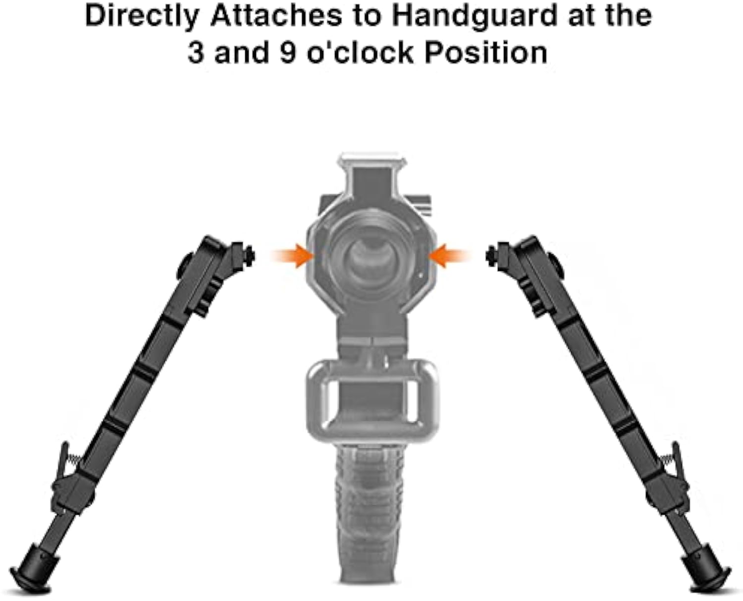7.5-9 Adjustable Rifle Bipod - Compatible with M-Rail Platforms